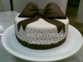 Bolo Branco c marrom